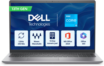 DELL 15 Intel Core i3 13th Gen 1305U - (16 GB/512 GB SSD/Windows 11 Home) OVN353025001RING1O Thin and Light Laptop(15.6 inch, Titan Grey, 1.66 kg, With MS Office)