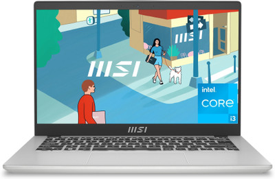 MSI Modern 14 Intel Core i3 13th Gen 1315U - (8 GB/512 GB SSD/Windows 11 Home) 14 C13M-115IN / 14 C13M- 438IN Thin and Light Laptop(14 Inch, Silver, 1.4 Kg, With MS Office)