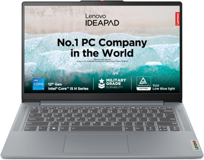 Lenovo IdeaPad Slim 3 Intel Core i5 12th Gen 12450H - (8 GB/512 GB SSD/Windows 11 Home) 14IAH8 Thin and Light Laptop(14 Inch, Arctic Grey, 1.37 Kg, With MS Office)