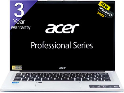 Acer Professional Intel Core i7 13th Gen 1355U with 3year Warranty - (32 GB/1 TB SSD/Windows 11 Pro) TL14-52M Thin and Light Laptop(14 inch, Sparkling Silver, 1.34 kg, With MS Office)