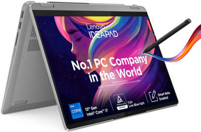 Lenovo IdeaPad Flex 5 Intel Core i7 13th Gen 1355U - (16 GB/512 GB SSD/Windows 11 Home) 14IRU8 2 in 1 Laptop(14 Inch, Arctic Grey, 1.5 kg, With MS Office)