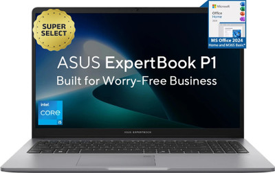 ASUS Expertbook P1 Intel Core i5 13th Gen 13420H - (16 GB/512 GB SSD/Windows 11 Home) P1503CVA-S70611WS Thin and Light Laptop(15.6 inch, Misty Grey, 1.65 Kg, With MS Office)
