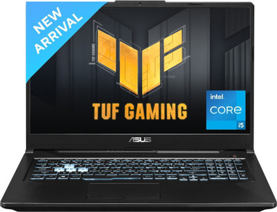 ASUS TUF Gaming F17 - AI Powered Gaming Intel Core i5 11th Gen 11400H - (8 GB/512 GB SSD/Windows 11 Home/4 GB Graphics/NVIDIA GeForce RTX 2050/144 Hz/70 TGP) FX706HF-HX018W Gaming Laptop(17.3 Inch, Graphite Black, 2.60 kg)