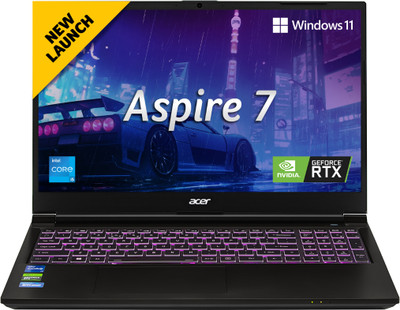 Acer Aspire 7 Intel Core i7 13th Gen 13620H - (16 GB/512 GB SSD/Windows 11 Home/6 GB Graphics/NVIDIA GeForce RTX 3050/144 Hz) A715-79G Gaming Laptop(15.6 Inch, Flame Black, 1.99 kg)