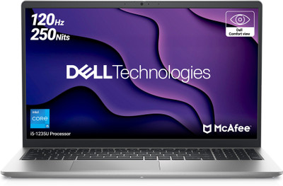 DELL 15 Intel Core i5 12th Gen 1235U - (8 GB/512 GB SSD/Windows 11 Home) 3520 Thin and Light Laptop(15.6 Inch, Platinum Silver, 1.65 Kg, With MS Office)