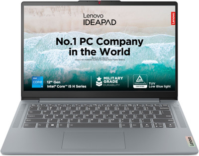 Lenovo IdeaPad Slim 3 Intel Core I5 12th Gen 12450H – (8 GB/512 GB SSD/Windows 11 Home) 14IAH8 Thin And Light Laptop  (14 Inch, Arctic Grey, 1.37 Kg, With MS Office) For Rs. 39990 @ 39 %