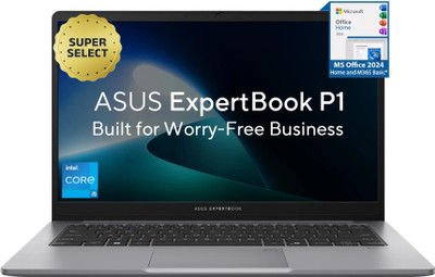 ASUS Expertbook P1 Intel Core i5 13th Gen 13420H - (32 GB/512 GB SSD/Windows 11 Home) P1403CVA-S60939WS Thin and Light Laptop(14 inch, Misty Grey, 1.42 Kg, With MS Office)