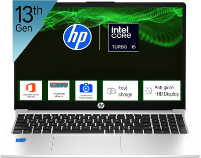 HP Professional 14, Intel Core i5 13th Gen 1334U Turbo Boost, Finger Print and Backlite Keyboard - (16 GB/512 GB SSD/Windows 11 Pro) 240 G10 Thin and Light Laptop(14 inch, Silver, 1.38 kg, With MS Office)