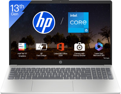 HP 15 Intel Core i5 13th Gen 1334U - (16 GB/512 GB SSD/Windows 11 Home) 15-fd0576TU / 15-fd0467TU Thin and Light Laptop(15.6 inch, Silver, 1.59 Kg, With MS Office)