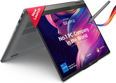 Lenovo IdeaPad 5 2-in-1 WUXGA OLED Intel Core i7 13th Gen 13620H - (16 GB/512 GB SSD/Windows 11 Home) 14IRH9 2 in 1 Laptop(14 Inch, Luna Grey, 1.5 Kg, With MS Office)