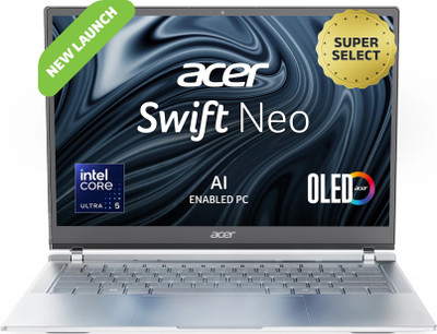 Acer Swift Neo OLED AI PC Intel Core Ultra 5 115U - (16 GB/512 GB SSD/Windows 11 Home) SFN14-54H Thin and Light Laptop(14 Inch, Silver, 1.3 Kg, With MS Office)