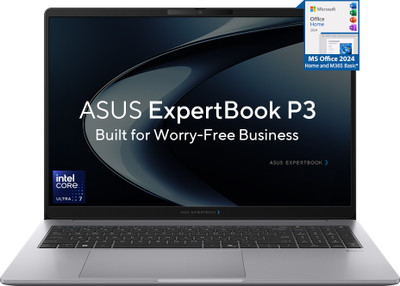 ExpertBook P3 AI PC with 1 Yr ADP IR Cam Intel Core Ultra 7 255H - (16 GB/512 GB SSD/Windows 11 Home) P3606CCAP-MB0056WS / P3606CCAP-MB0432WS Thin and Light Laptop(16 inch, Misty Grey, 1.80 kg, With M