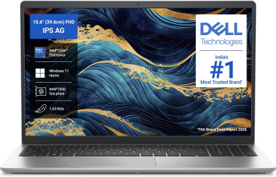 DELL 15 Inspiron Intel Core 3 100U - (8 GB/512 GB SSD/Windows 11 Home) DC15250 Thin and Light Laptop(15.6 inch, Platinum Silver, 1.63 Kg, With MS Office)