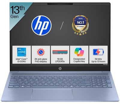 HP HP OmniBook 5 (Previously Pavilion) Intel Core i5 13th Gen 1334U - (16 GB/512 GB SSD/Windows 11 Home) 16-ba1123TU Thin and Light Laptop(16 Inch, Sky Blue, 1.79 Kg, With MS Office) HP HP OmniBook 5 (Previously Pavilion) Intel Core i5 13th Gen 1334U - (16 GB/512 GB SSD/Windows 11 Home) 16-ba1123TU Thin and Light Laptop(16 Inch, Sky Blue, 1.79 Kg, With MS Office)