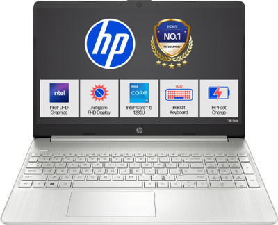 HP Backlit Intel Core i5 12th Gen 1235U - (8 GB/512 GB SSD/Windows 11 Home) 15s-fy5002TU Thin and Light Laptop(15.6 Inch, Natural Silver, 1.69 Kg, With MS Office)