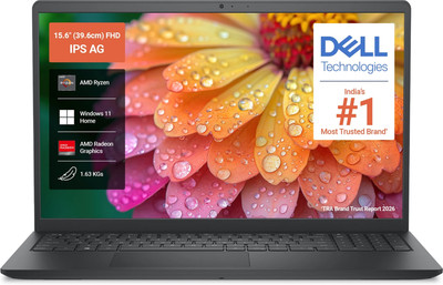 DELL 15 AMD Ryzen 5 Quad Core 7520U - (8 GB/512 GB SSD/Windows 11 Home) DC15255 / 15 D15260 Thin and Light Laptop(15.6 inch, Carbon Black, 1.63 Kg)