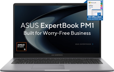 ASUS Expertbook AMD Ryzen 5 Hexa Core 150 - (16 GB/512 GB SSD/Windows 11 Home) PM1503CDA-S70546WS Laptop(15.6 inch, Misty Grey, 1.81 kg, With MS Office)