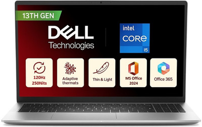 DELL 15 Intel Core i5 1334U - (16 GB/512 GB SSD/Windows 11 Home) 3530 Thin and Light Laptop(15.6 Inch, Platinum Silver, 1.62 Kg, With MS Office)