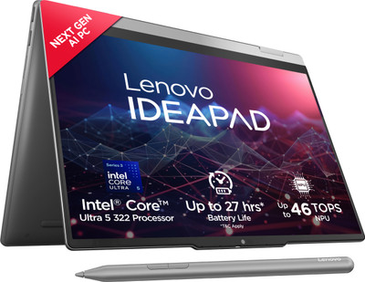 Lenovo IdeaPad 5 2-in-1 (Gen 11) Next-Gen AI PC Intel Core Ultra 5 Series 3 322 - (16 GB/512 GB SSD/Windows 11 Home) IdeaPad 5 2-in-1 14IPH11 2 in 1 Laptop(14 inch, Luna Grey, 1.54 kg, With MS Office)