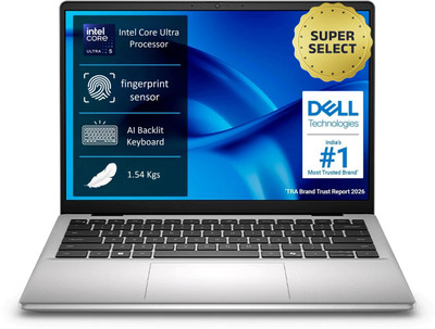 DELL 14 AI PC Intel Core Ultra 5 225U - (16 GB/512 GB SSD/Windows 11 Home) 14 D14260 Thin and Light Laptop(14 inch, Silver, With MS Office)