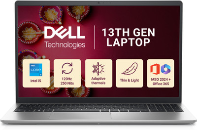 DELL Inspiron 15 MSO'24 with Backlit KB Intel Core i5 13th Gen 1334U - (16 GB/1 TB SSD/Windows 11 Home) 3530 Thin and Light Laptop(15 Inch, Platinum Silver, 1.62 Kg, With MS Office) DELL Inspiron 15 MSO'24 with Backlit KB Intel Core i5 13th Gen 1334U - (16 GB/1 TB SSD/Windows 11 Home) 3530 Thin and Light Laptop(15 Inch, Platinum Silver, 1.62 Kg, With MS Office)