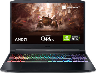 acer Nitro 5 Ryzen 5 Hexa Core AMD R5-5600H - (8 GB/512 GB SSD/Windows 11 Home/4 GB Graphics/NVIDIA GeForce GTX 1650) AN515-45/ AN515-45-R2M1 Gaming Laptop(15.6 Inch, Shale Black, 2.2 KG)
