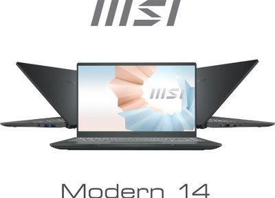 MSI Modern 14 Ryzen 5 Hexa Core 5500U – (8 GB/512 GB SSD/Windows 11 Home) Modern 14 B5M-242IN Thin and Light Laptop