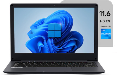 Neopticon Ebook Intel Celeron Dual Core - (4 GB/128 GB SSD/128 GB EMMC Storage/Windows 11 Home) BBEN40412811 Notebook(11.6 Inch, Black, 1.1 kg)