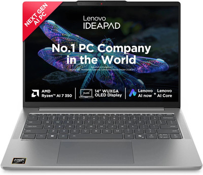 Lenovo IdeaPad Slim 5 WUXGA OLED Copilot+PC Full Metal Body AMD Ryzen AI 7 Octa Core AI 7 350 - (24 GB/1 TB SSD/Windows 11 Home) IdeaPad Slim 5 14AKP10 Thin and Light Laptop(14 Inch, Luna Grey, 1.39 Kg, With MS Office) Lenovo IdeaPad Slim 5 WUXGA OLED Copilot+PC Full Metal Body AMD Ryzen AI 7 Octa Core AI 7 350 - (24 GB/1 TB SSD/Windows 11 Home) IdeaPad Slim 5 14AKP10 Thin and Light Laptop(14 Inch, Luna Grey, 1.39 Kg, With MS Office)