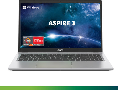 Acer Aspire 3 AMD Ryzen 3 Quad Core 7320U – (8 GB/256 GB SSD/Windows 11 Home) A315-24P-R7HM Thin And Light Laptop  (15.6 Inch, Pure Silver, 1.78 Kg) For Rs. 24490 @ 43 %