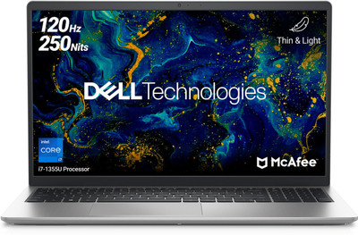 DELL Inspiron 3530 Intel Core i7 13th Gen 1355U� - (16 GB/512 GB SSD/Windows 11 Home) Inspiron 3530 Thin and Light Laptop(15.6 Inch, Natural Silver, 1.62 Kg, With MS Office)