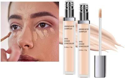 tanvi27 Long-Lasting, Lightweight Full Coverage Liquid Concealer Set Concealer(WHITE IVORY, 15 ml)