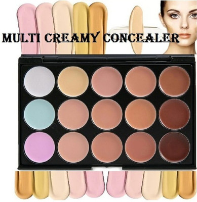 tanvi27 15 COLOR MULTI COLOR WATER PROOF BASE CONTOUR PALETTE COMBO Concealer(multi color, 44 g)