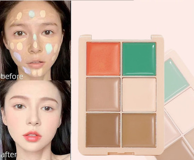 YAWI Professional Use Creamy Texture Long-Last Concealer Palettes Foundation(multicolor, 12 g)
