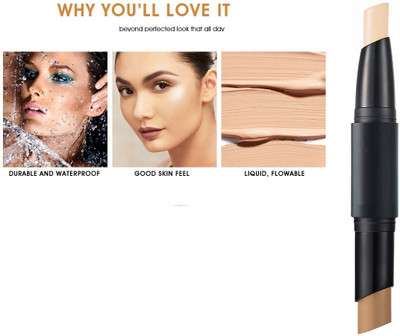 Aylily Full Coverage 2 IN 1 Highlighter and Contour Stick Long Lasting Waterproof Concealer(MULTICOLOR, 6.2 g)