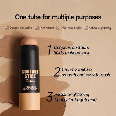 MYEONG Oil Free Roll On Beige Matte Concealer Pan stick Foundation(Beige, 8 g)