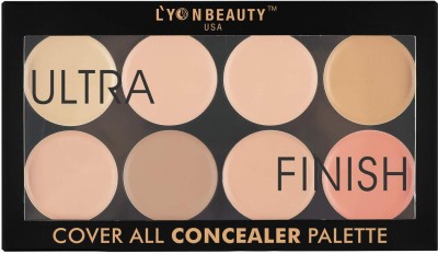 L'YON BEAUTY USA 8 Shades Ultra Finish Concealer Palette Concealer(Shade 02, 10 g)