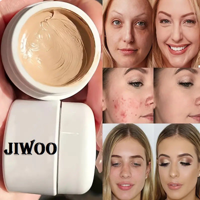 Jiwoo Full Coverage Waterproof Concealer for Tattoos & Scars - Matte Finish Concealer(NATURAL IVORY, 12 g)