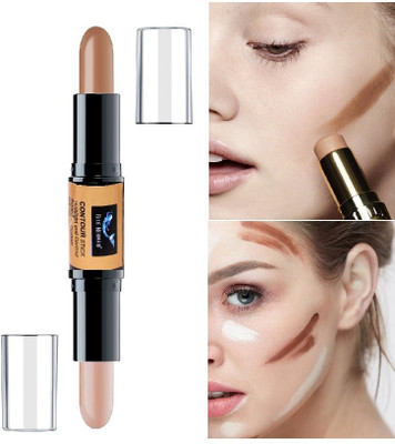 BLUEMERMAID Full coverage Stick Contour Highlighter Ivory White +Light Brown Concealer(MULTI COLOR, 8 g)