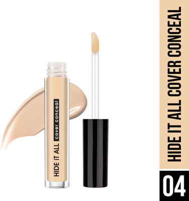 Hilary Rhoda Hide It All Cover Conceal | With Shea Butter | Matte Finish & High Coverage Concealer(Natural - Shade 4, 3.7 ml)