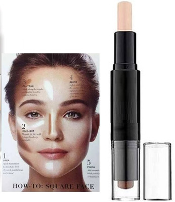 Aylily Duo Super Blendable Creamy and Contour Stick with Natural Finish Highlighter Concealer(MULTICOLOR, 6.2 g)