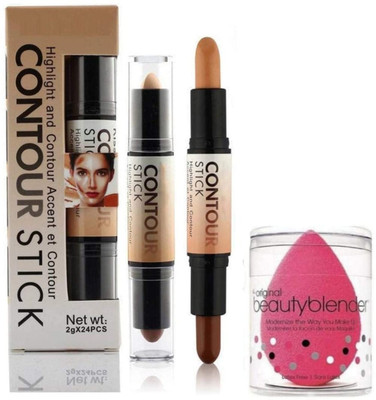Jus’Be U Waterproof Contour Stick Highlighter & Blender For Makeup,  Concealer(Beige, 75 g)