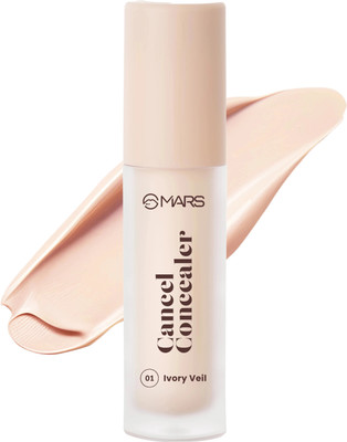 MARS SPF50 PA++++Cancel Concealer with Radiant Natural Finish|Medium to High Coverage Concealer(01-Ivory Veil, 6 ml)