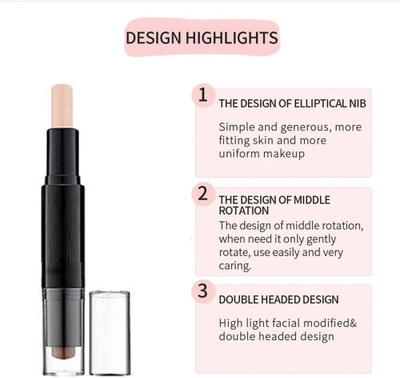 Aylily HD 2In1 Concealer Perfecting Stick-Contouring & Highlighting Concealer(MULTICOLOR, 6.2 g)