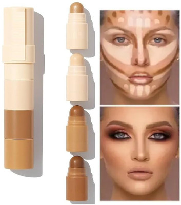 AEPRUY Hd Matte Full- Coverage highlighter And Contour Stick Concealer(Multicolor, 5 ml)