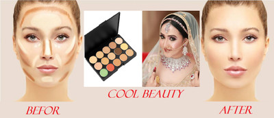 KAIASHA 15 Color Concealer Palette Cream full matte finish look pack of -1 Concealer(multicolor, 15 g)