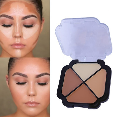 SEUNG New 4 in 1 Concealer, Foundation & Contour Palette Waterproof & Long-lasting Concealer(MULTI COLOUR, 10 g)