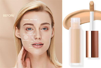 GABBU Lightweight Long-Lasting Full Coverage Concealer Of DarkCircles Concealer(Natural Ivory, 6 ml)