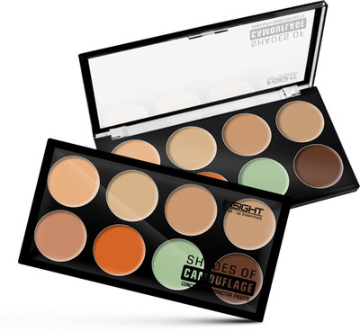 Insight Cosmetics Shades Of Camouflage 8 in 1 Concealer, Corrector & Contour Palette Concealer(01, 24 g)