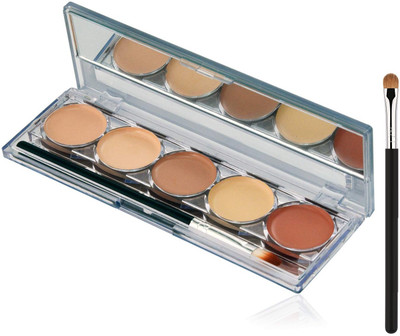 YAWI 5 Color Matte Finish Waterproof Contour Palette Cream  Concealer(MULTI COLOR, 16 g)